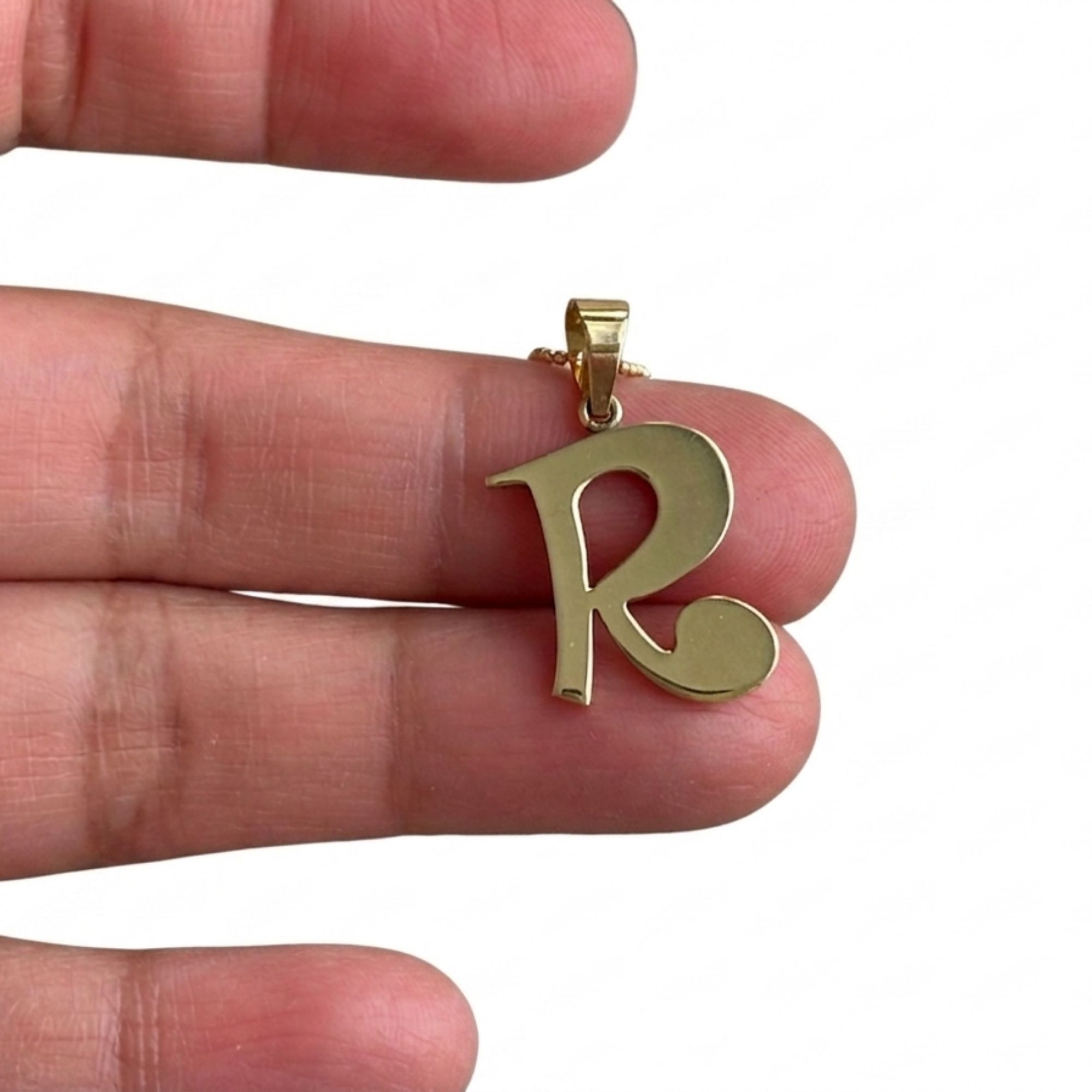 18K Gold Initial Charm - Letter R - Image 2