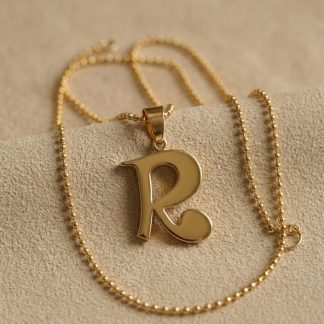 18K Gold Initial Charm - Letter R