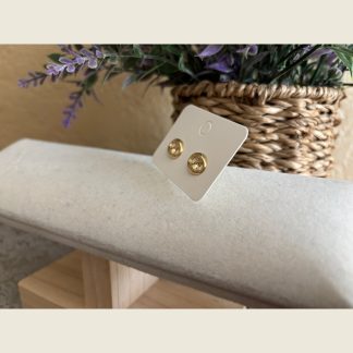 18K Gold Mariner Link Stud Earrings